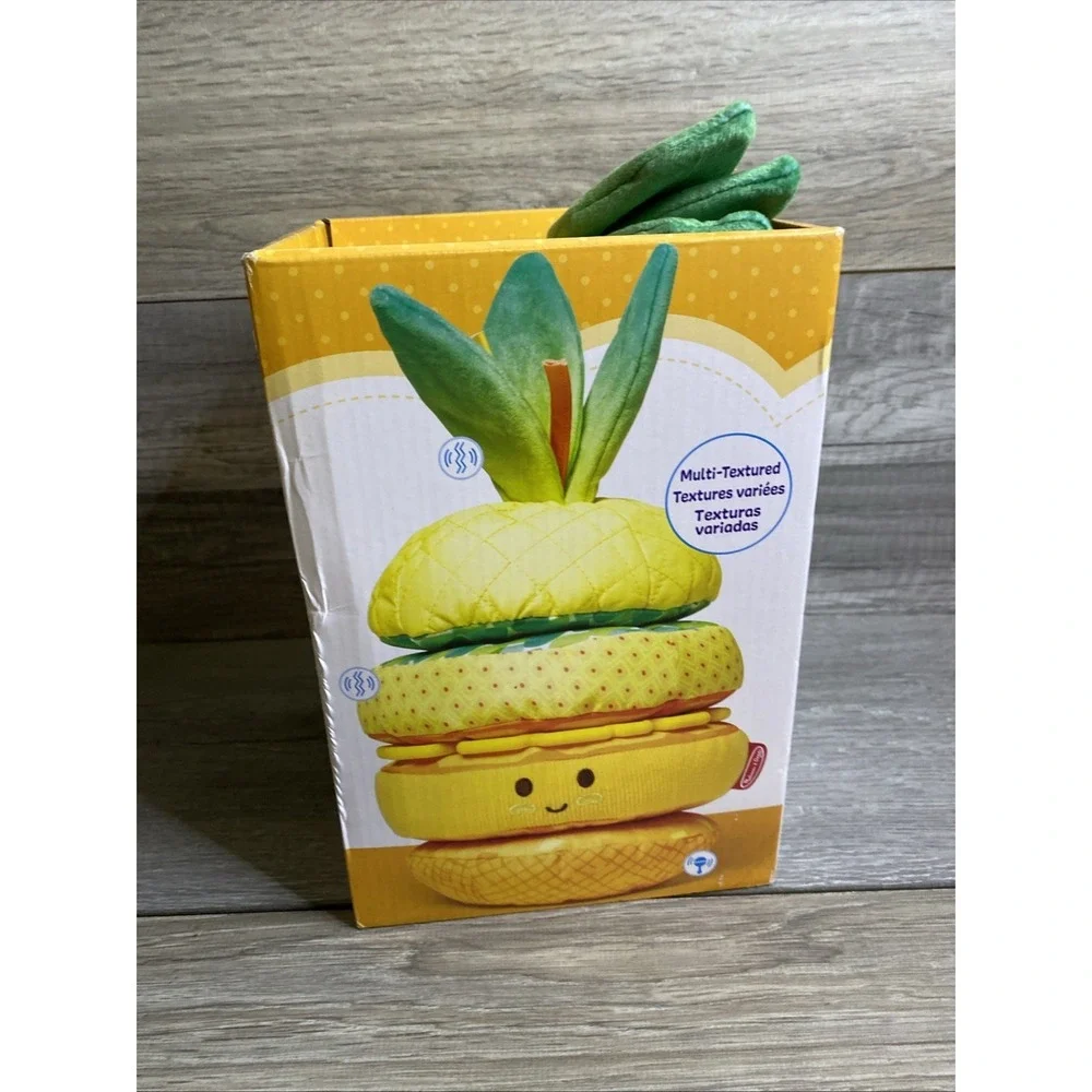 Melissa & Doug Multi-Sensory Pineapple Soft Stacker Infant Toy - Adorable/ New!